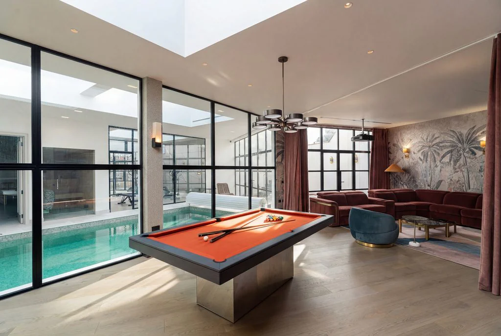 Indoor pool with games area