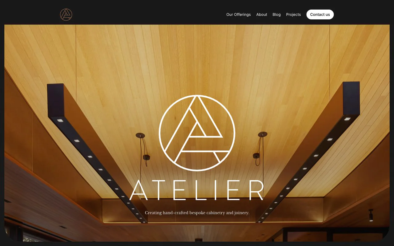 Atelier website, built by E-Marketing Agency